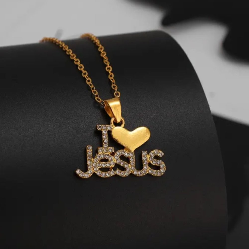 I love Jesus Necklace in GOLD